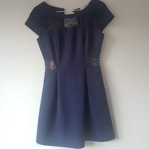 Blue dress with cutouts